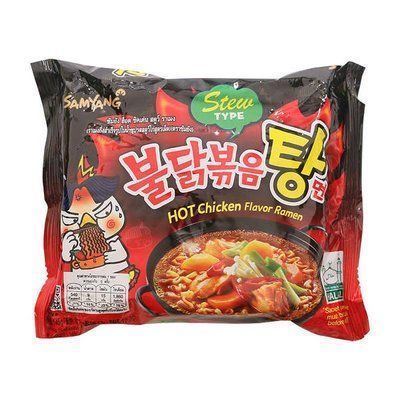 Локшина швидкого приготування гостра гуляш з тушкованою  куркою BULDAK  SAMYANG 145г  13801 фото