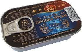 Печень трески натуральная 121 г Best time 140026 фото