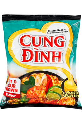 Лапша быстрого приготовления Hot & Sour Prawn Hot Pot CUNG DINH 85 г 13495 фото