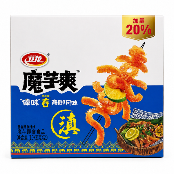Конжак снек Konjac Shuang Sour & Hot WEILONG 18 г 13702 фото