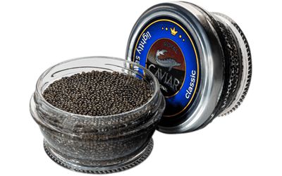 Ікра чорна осетрових порід риб Royal Caviar Classic  100г 310188 фото