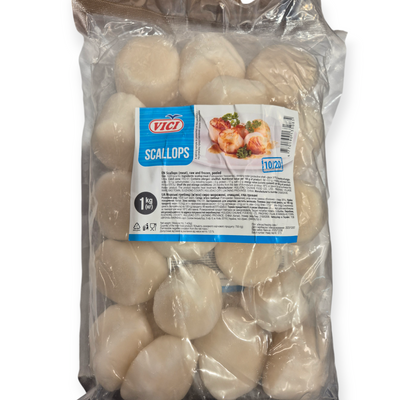 Морские гребешки (сыро-мороженые) 20/30 ,очищенные,глазированные 1кг Vici 110107 фото