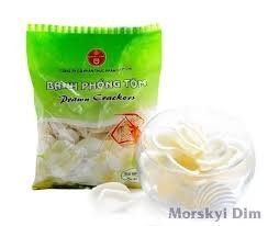 Крекеры со вкусом креветки белые 35 мм 1кг BANH PHONG TOM 328181 фото