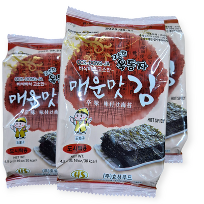 Нори снек острый Seaweed Seasoned Hot Spicy OCK-DONG-JA 4,5 г 842464 фото