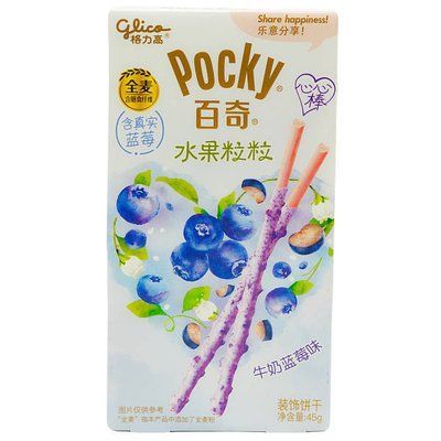 Палочка бисквитная из черники GLICO 45 г  14120 фото